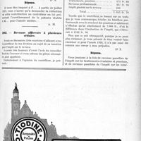 2884 - Page LI-2601 - Correspondance. Fiscalité. Patente en cas de changement de domicile / Revenus afférents à plusieurs cédilles