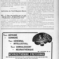 2948 - Page LVII-2665 - Correspondance. Application du Tarif Durafour-Fallières. 1° Luxation de la colonne Vertébrale. 2° Visites et déplacements de nuit / Application du Tarif Maginot-Marin. 1° Note non justifiée par les bulletins de visites ; 2° Spécialiste ou non ? 3° Explications verbales ou par écrit