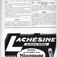 2955 - Page 2672-LXIV - Correspondance. Questions médico-militaires. Le pourvoi devant le tribunal des pensions n’est pas suspensif / Proposition pour la Légion d’honneur
