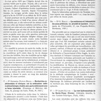 2986 - Page 2703 - Partie scientifique. L'Actualité Scientifique. Les Thèses. La peste en Afrique septentrionale. Histoire de la peste en Algérie de 1363 à 1830, par Dr. J. Marchika (Jules Carbonel, imprimeur-éditeur, Alger, 1927) / Recherches expérimentales et cliniques sur la médication iodée en phtisiothérapie, étudiée plus particulièrement sous sa forme injectable, par Dr. Germaine Donon-Brico (Fonsèque et Métivier, éditeurs, Paris, 1927) / La continence et l’obturabilité des anus artificiels. Le procédé de Lambret, par Dr. G. Belgy. (Imprimerie de l’Université, Bordeaux, 1927) / La cure hydrominérale de La Roche-Posay (Vienne), par Dr. André Rauch (Librairie Arnette, 2, rue Casimir-Delavigne, Paris, 1926)