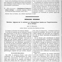 2987 - Page 2704 - Partie scientifique. L'Actualité Scientifique. Les Thèses. La cure hydrominérale de La Roche-Posay (Vienne), par Dr. André Rauch (Librairie Arnette, 2, rue Casimir-Delavigne, Paris, 1926) / Contribution à l’étude du virilisme surrénal, par Dr. L. Couturat (Amédée Legrand, éditeur, Paris, 1927) / Médecine moderne. Données logiques sur le calcium en thérapeutique basées sur l’expérimentation de la clinique. Le terrain tuberculeux