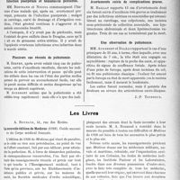 3050 - Page 2765 - Partie scientifique. L’Actualité Scientifique. Les Sociétés Savantes. Toulouse. Société d'obstétrique et de gynécologie. Hématocèle rétro-utérine / Infection puerpérale et hématocèle pelvienne / Plusieurs cas récents de pubiotomie / Avortements suivis de complications graves / Une observation de pubiotomie / Les Livres. La nouvelle édition de Medicus (1928), A. Rouzaud