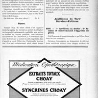 3074 - Page LIII-2789 - Correspondance. Accidents du travail. Procédure et délai de révision / Application du Tarif Durafour-Fallières. Certificats en double ; 2° Incision et contre-incision d’hygroma du genou