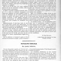 3114 - Page 2829 - Partie professionnelle, Hygiène, Assistance, Mutualité, Intérêts corporatifs, Variétés. Le mouvement syndical en 1927 / Mutualité familiale. Aux jeunes médecins