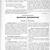 3121 - Page 2836 - Partie professionnelle, Hygiène, Assistance, Mutualité, Intérêts corporatifs, Variétés. Variétés. La botanomancie de rabelais. Panurge chez Her Trippa [A. Garrigues] / Reportage professionnel. Nouvelles et Informations. Académie de médecine / Ecole centrale de puériculture / Institut de puériculture / Faculté de médecine de Paris
