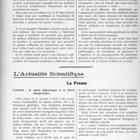 3153 - Page 2866 - Partie scientifique. Travaux Originaux. Les acquisitions récentes dans le traitement du cancer, Dr. Léopold Mayer. Chapitre III. Utilisation meilleure des radiations et progrès de la technique chirurgicale / L'Actualité Scientifique. La Presse. L’attitude ; sa valeur diagnostique et sa valeur thérapeutique [(La Presse médicale, 9 avril 1927)] / Traitement des anémies graves par la méthode de Whipple [(La Presse Médicale, 30 avril 1927)]