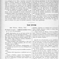 3157 - Page 2870 - Partie scientifique. L'Actualité Scientifique. Les Sociétés Savantes. Paris. Accidents locaux après injection de bismuth insoluble, (Soc. de derm. et syph. ; 12-5-1927) / Crises hémoclasiques et syphilis, (Soc. de derm. et syphiligraphie ; 12-5-1927) / Les Livres. L’Envers du Génie, par Dr. Charles Guilbert, Albin Michel, éditeurs, Paris