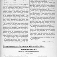 3169 - Page 2882 - Partie professionnelle, Hygiène, Assistance, Mutualité, Intérêts corporatifs, Variétés. Travaux Originaux. Chronique syndicale. A propos du tarif kilométrique en Seine-et-Marne [Dr. Fernand Decourt] / Comptes rendus, documents, pièces officielles. Mutualité familiale. Séance du Conseil d'Administration, 4 octobre 1927