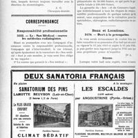 3177 - Page 2890-XLVI - Renseignements divers. A propos du doctorat en chirurgie dentaire / Correspondance. Responsabilité professionnelle. Le « Sou Médical » couvre les médecins radiologistes / Baux et Locations. Droit à la prorogation