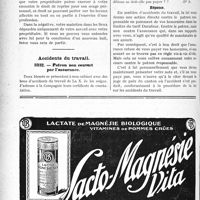 3179 - Page 2890 bis-XLVIII - Correspondance. Baux et Locations. Droit à la prorogation / Accidents du travail. Patron non couvert par l’assurance