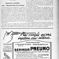 3182 - Page LI-2893 - Correspondance. Honoraires de droit commun. Recouvrement d'honoraires. Production des livres / Assistance publique. Hôspitalisation d’un indigent