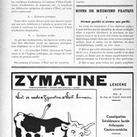 3191 - Page 2900-X - A travers l’officiel. Enseignement de la médecine / Examens d’Etat d’infirmiers et infirmières / Notes de médecine pratique. Sérum purifié et sérum non purifié