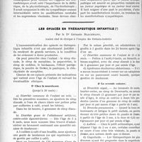 3201 - Page 2910 - Partie scientifique. Travaux Originaux. Clinique neurologique. Sympathoses digestives, d’après une leçon du Pr Laignel-Lavastine / Les opiacés en thérapeutique infantile, par le Dr. Germain Blechmann