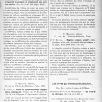 3218 - Page 2927 - Partie scientifique. L’Actualité Scientifique. Les Livres. Le rythme du coeur au cours de l’activité musculaire et notamment des exercices sportifs, par Dr. Louis Merklen, Amédée Legrand, éditeur, Paris, 1926 / Traité de symptomatologie topographique chirurgicale, par M. Tussau, N. Maloine, éditeur, Paris, 1927 / Hygiène oculaire scolaire, Dr. P. Boussi, N. Maloine, éditeur, Paris / Les livres qui viennent de paraître....
