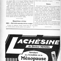 3241 - Page 2950-LVI - Correspondance. Frais de justice criminelle. Honoraires pour un examen médical / Expertises civiles. Nul n’est contraint de les accepter