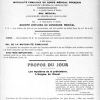 3258 - Page 2967 - La journée du concours médical, 20 Novembre 1927 / Propos du jour. Les mystères de la préhistoire. L’énigme de Glozel