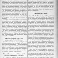 3272 - Page 2981 - Partie scientifique. L’actualité Scientifique. La Presse. Contribution à l’étude des douleurs pelviennes en gynécologie [(Lyon médical, 20 mars 1927)] / Ulcère variqueux géant, traité et guéri par la sympathectomie périfémorale [(Journal des Sciences médicales de Lille, 10 avril 1927)] / Traitement des syncopes anesthésiques par les injections intracardiaques d’aDr. énaline [(Journ. des Sciences méd. de Lille, 27 mars 1927)] / La chirurgie de la douleur [(La Presse médicale, 26 mars 1927)]