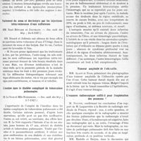 3340 - Page 3049 - Partie scientifique. L’Actualité Scientifique. Les Sociétés Savantes. Paris. L’angine à monocytes, (Soc. méd. des hôp. ; 24-6-1927) / Traitement du zona et des herpès par les injections intra-veineuses d’eau sulfureuse, (Soc. med. des hôp. ; 24-6-1927) / L’insuline dans le diabète compliqué de tuberculose pulmonaire, (Soc. méd. des hôp. ; 1-7-1927) / Lyon. Société nationale de médecine et des sciences médicales. Infarctus mésentériques multiples et hémorragie pancréatique / Tumeur amyloide de l'ethmoïie / L’examen radioscopique suffit-il pour l’exploration des poumons ? / Réfection du conduit laryngo-trachéal