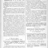 3347 - Page 3056 - Partie scientifique. L’Actualité Scientifique. Les Livres. Guérison de la tuberculose par l’ail, par Dr. Cuguillere, N. Maloine, éditeur, Paris, 1925 / Le traitement des maladies du coeur et de l’aorte en clientèle, par Ch. Fiessinger, N. Maloine, éditeur, 4e édition, Paris, 1927 / Les livres qui viennent de paraître...