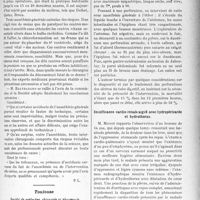 3406 - Page 3113 - Partie scientifique. L’Actualité Scientifique. Les Sociétés Savantes. Paris. La responsabilité judiciaire du chirurgien dans les cas de syncope chloroformique mortelle, (Société, de médecine légale ; 10-1 et 14-3, 1927) / Toulouse. Société de médecine, chirurgie et pharmacie. Diagnostic et traitement des ulcères perforés de l’estomac et du duodénum / Insuffisance cardio-rénale aiguë avec hydre. opéricarde et hydre. othorax / Pustule maligne mortelle à localisation initiale vélo-palatine