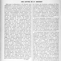3417 - Page 3124 - Partie professionnelle, Hygiène, Assistance, Mutualité, Intérêts corporatifs, Variétés. Travaux Originaux. Une lettre du Dr. Decourt [Dr. Fernand Decourt]
