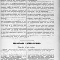 3432 - Page 3139 - Partie professionnelle, Hygiène, Assistance, Mutualité, Intérêts corporatifs, Variétés. Comptes rendus, documents, pièces officielles. Réception à Luchon du 20e Voyage d'études médicales / Reportage professionnel. Nouvelles et Informations. Nécrologie [Mme Déjerine] / Clinique oto-rhino-laryngologique / Anthologie littéraire du Corps médical