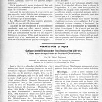 3459 - Page 3166 - Partie scientifique. Travaux Originaux. Clinique neuro-psychiatrique. Les consultations du samedi, par le Prof. Henri Claude / Morphologie clinique. Quelques considérations sur les clinodactylies latérales. L’index varus ou synDr. ome de Dubreuil-Chambardel, par M. Henri Fischer