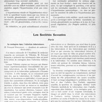 3474 - Page 3181 - Partie scientifique. L’actualité Scientifique. La Presse. L’hypertension, phénomène glomérulaire extra-rénale / Les Sociétés Savantes. Paris. La contagion dans l’infection tuberculeuse, (Académie de médecine 18-10-1927) [(Le Progrès médical, 11 juin. 1927)]