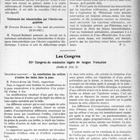 3476 - Page 3183 - Partie scientifique. L’actualité Scientifique. Les Sociétés Savantes. Paris. L’idiosyncrasie en photothérapie, (soc. méd. des praticiens ; 21-10-1927) / Traitement des hémorrhoïdes par l’électro-coagulation, (Soc. méd. des praticiens 20-10-1927) / Les Congrès. XIIe Congrès de médecine légale de langue française, (Suite et fin). La constitution des orifices d’entrée des balles dans la peau, M. Piédelièvre