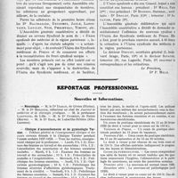 3497 - Page 3204 - Partie professionnelle, Hygiène, Assistance, Mutualité, Intérêts corporatifs, Variétés. Comptes rendus, documents, pièces officielles. Chronique syndicale. Assemblée constitutive de l’Union syndicale des médecins de la région parisienne / Reportage professionnel. Nouvelles et Informations. Nécrologie [Docteurs Dahan, Mirande, Guibert, Basc, Professeur Laguesse] / Clinique d’accouchements et de gynécologie Tarnier / Diplômes de docteur en médecine, année 1926-1927