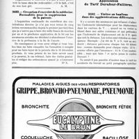 3501 - Page 3208-LVI - Correspondance. Fiscalité. Perception des impôts / Cessation d’exercice de la médecine. Formalités pour la suppression de la patente / Application du Tarif Durafour-Fallières. Visites en banlieue dans des agglomérations différentes