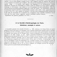3521 - Page 3228 - Propos du jour. L’apaisement, En marche vers la fusion prochaine. Les Congrès des Syndicats médicaux de France. Le banquet de l’Union des Syndicats médicaux [J. Noir] / A la Société d’Anthropologie de Paris. Généreux exemple à suivre