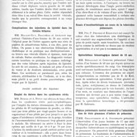3545 - Page 3252 - Partie scientifique. L’actualité Scientifique. Les Sociétés Savantes. Lyon. Société nationale de médecine et des sciences médicales. Présentation de radiographies / Complications des injections de lipiodol dans les fistules biliaires / Société médicale des hôpitaux. Emploi du datura dans les synDr. omes striés / Tumeur des plexus choroïdes du IVe ventricule / Essais d’insulinothérapie au cours de la tuberculose pulmonaire / Spirochétose hémorragique datant de 15 ans / Oedème pulmonaire mortel consécutif à l’administration de trois grammes d’iodure de potassium