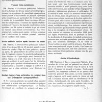 3546 - Page 3253 - Partie scientifique. L’actualité Scientifique. Les Sociétés Savantes. Lyon. Société médicale des hôpitaux. Oedème pulmonaire mortel consécutif à l’administration de trois grammes d’iodure de potassium / Tumeur intra-rachidienne / Névrite cubitale tardive après fracture du coude / Résultat éloigné d’une arthrodèse du poignet dans une arthropathie syringomyélitique / Maladie sérique post opératoire / Société d'Optalmologie