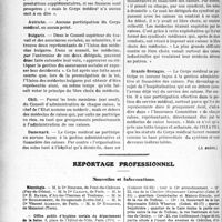 3571 - Page 3278 - Partie professionnelle, Hygiène, Assistance, Mutualité, Intérêts corporatifs, Variétés. Comptes rendus, documents, pièces officielles. Sou Médical. Association professionnelle internationale des médecins, A. P. I. M. Enquête sur L'assurance-maladie principalement au point de vue médical et ses diverses modalités en chaque pays. Quelle est la participation du Corps Médical dans l’organisation de service des caisses ? / Reportage professionnel. Nouvelles et Informations. Nécrologie [Drs. Bridier, Cazaux, E. Bayer, Boulhommet, Vincent Alibert, Escande] / Office public d’hygiène sociale du département de la Seine