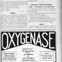 3582 - Page LXXI-3289 - Correspondance. Honoraires de Droit commun. Honoraires dus par la victime d’un accident d’automobile. '/ Médecine légale. Honoraires médico-légaux / Questions médico-militaires. Promotion comme aide-major