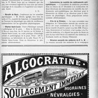 3588 - Page VII-3295 - Dernières nouvelles. Nécrologie [Dr. Henri Luys] / Faculté de Paris / Hôpital Saint-Louis / Hôpital Saint-Antoine / Hôpital de Vaugirard / Laboratoires de contrôle des médicaments antisyphilitiques / Fête de la Victoire / Réunion annuelle des médecins du P. L. M