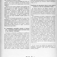 3609 - Page 3316 - Partie scientifique. L’actualité Scientifique. La Presse. De la latence des corps étrangers des voies aériennes et digestives supérieures chez les jeunes enfants et en particulier chez les nourrissons [(La Presse Médicale, 21 mai 1927)] / De l’homéogreffe testiculaire animale à l’homme sans sustentation pariéto-vagino-testiculaire dans le cas d’absence testiculaire [(Paris chirurgical, 1927, n° 5)] / Transfusion du sang glucosé dans la veine axiale du membre au cours des amputations hautes [(Paris chirurgical, août 1927, n° 5)]