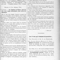 3618 - Page 3325 - Partie scientifique. L’actualité Scientifique. Les Livres. La question eugénique dans les divers pays, Marie-Thérèse Nisot, Publications de l’association internationale pour la protection de l’enfance. Bruxelles / Les légumes de France. Leur histoire, leurs usages alimentaires, leurs vertus thérapeutiques, M. Leclerc, Masson Et Cie, éditeurs, Paris / Les livres qui viennent de paraître...