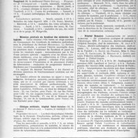 3639 - Page 3346 - Partie professionnelle, Hygiène, Assistance, Mutualité, Intérêts corporatifs, Variétés. Reportage professionnel. Nouvelles et Informations. Nécrologie [Dr. Gravier] / Clinique thérapeutique chirurgicale, hôpital de Vaugirard / Réunion générale du Syndicat des médecins biologistes / Clinique médicale, hôpital Saint-Antoine / Clinique gynécologique Broca / Hôpital Beaujon [Dr. Paul Boudin]