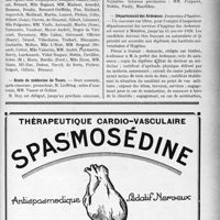3656 - Page IX-3361 - Dernières nouvelles. Hôpitaux de Paris / Ecole de médecine de Tours / Lyon / Bordeaux / Département des Ardennes