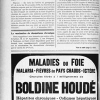3659 - Page 3364-XII - A travers l’officiel. Réponses des ministres aux questions des parlementaires. Etablissement de la liste des médecins experts / La vaccination du rhumatisme chronique / Correspondance. Accidents du travail. Contre-visite des accidents du travail