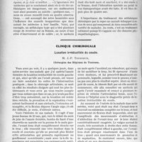 3665 - Page 3370 - Partie scientifique. Travaux Originaux. Asthénie chronique et repos, par R. Benon. Sommaire. — L’importance du repos dans l’asthénie durable et chronique. — Variété de repos. — Lieu de repos. —Forme de repos. — Durée du repos. — Exercices physiques, — Réactions possibles du patient : suicide et homicide / Clinique chirurgicale. Luxation irréductible du coude, M. J. -P. Tourneux