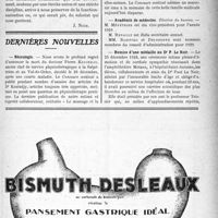0006 - Page VII-5 - Nos souhaits pour 1929 / Dernière nouvelle. Nécrologie [docteur Pierre Kouindjy] / Académie de médecine / Remise d’une médaille au Dr. P. Le Noir