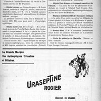 0008 - Page IX-7 - Dernière nouvelle. Hôpital Boucicaut / Hôpital Laennec / Hôpital Saint-Louis / Médailles du professeur Jeanselme et du Dr. Hudelo / Hôpital Paul-Brousse et Centre anti-cancéreux de Villejuif / Hôpitaux militaires cédés à l’Assistance publique / Buenos-Aires / École de médecine de Marseille