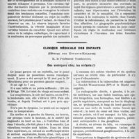 0017 - Page 16 - Partie scientifique. Travaux Originaux. Freud et l’éducation sexuelle de l’enfant. II. — Les mauvaises habitudes, par le Dr Gilbert Robin / Clinique médicale des enfants, (Hôpital Des Enfants-malades), M. le Professeur Nobécourt. Des vomiques chez les enfants