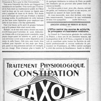0064 - Page LXI-63 - A travers les publications officielles. 2° Bulletin municipal officiel de la ville de Paris. Pour la cité universitaire / Association générale des médecins de France. L’Office central des oeuvres de solidarité, de prévoyance et d’assistance médicales