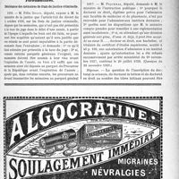 0076 - Page IX-75 - A travers l’officiel. Hygiène publique / Réponses des Ministres aux questions des Parlementaires. Déchéance des mémoires de frais de justice criminelle / Diplômes admis pour l’inscription en vue du diplôme de chirurgien-dentiste