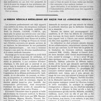 0118 - Page 117 - Partie professionnelle, Hygiène, Assistance, Mutualité, Intérêts corporatifs. Variétés. Travaux Originaux. Chronique de la mutualité. Les infirmières visiteuses / La mission médicale brésilienne est reçue par le «concours médical» [Raymond Molinéry]