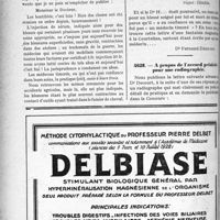 0135 - Page 134-LXIV - Correspondance. Application du Tarif Fallières. Injections antitétaniques / A propos de l’accord préalable pour une radiographie